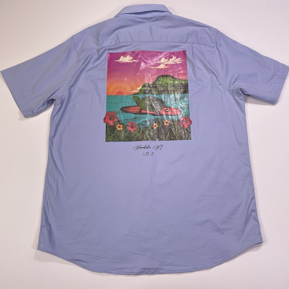 Section 119 Grateful Dead Button Shirt Men's XXL Turtle Graphic Short Sleeve